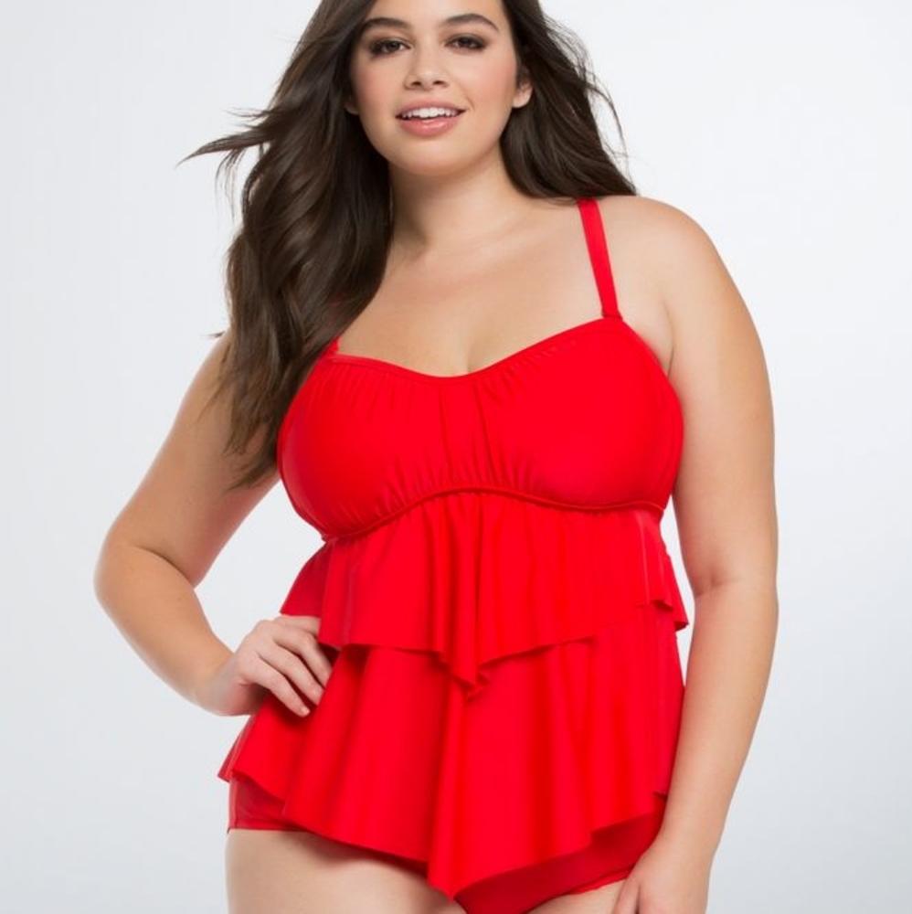 TORRID red swim SET